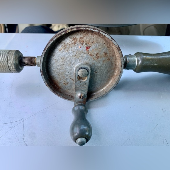 Mid Century Vintage Stanley Handyman Handheld Manual Eggbeater Drill H1220 - Picture 8 of 16